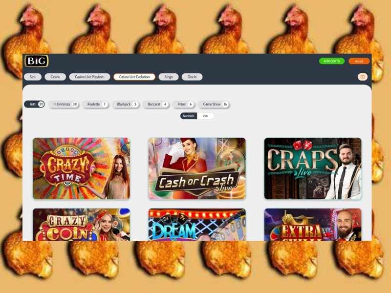 Version mobile et application du Big Casino