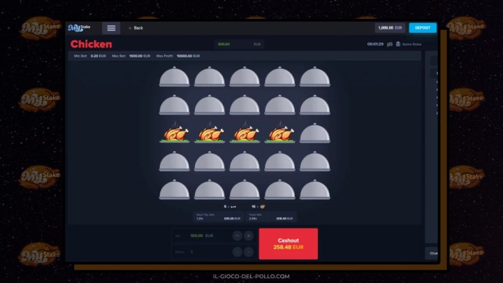 Informazioni generali sul gioco Mystake Pollo
